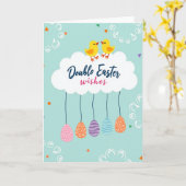 Wolk Vorm Feestkaart Kaart (Gele Bloem)