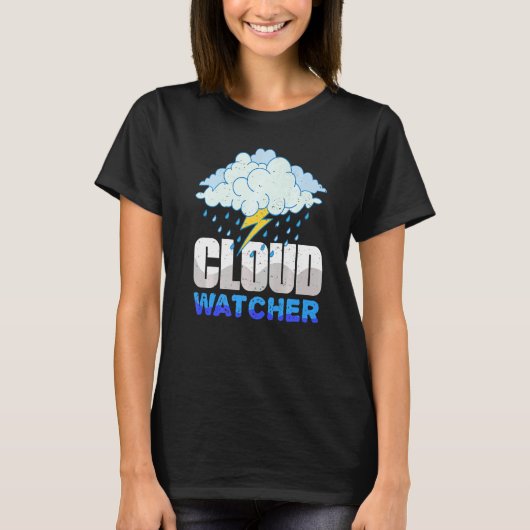 Wolk Watcher Weerman Meteoroloog Voor T-shirt (Voorkant)