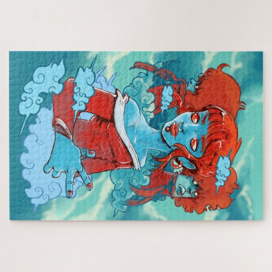 wolk zombies puzzel legpuzzel (Horizontaal)