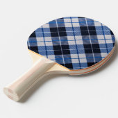 Wolkblauw geruit tafeltennisbatje (Voorkant Gekanteld)