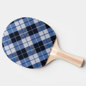 Wolkblauw geruit tafeltennisbatje (Zijkant)