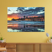 Wolken aan de Oceanside Pier Canvas Afdruk (Insitu (Woonkamer))