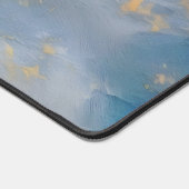 Wolken Abstracte Kunst Blauwe Gouden Kunstzinnige  Bureaumat (Hoek)