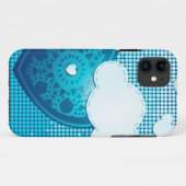 Wolken achtergrond met hart, iPhone 5 hoesje (Achterkant (horizontaal))