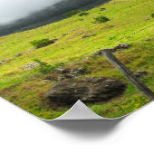 Wolken afnemen op grasland poster (Hoek)