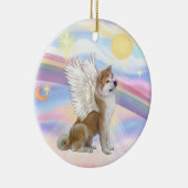 Wolken - Akita Inu Angel Keramisch Ornament (Rechts)