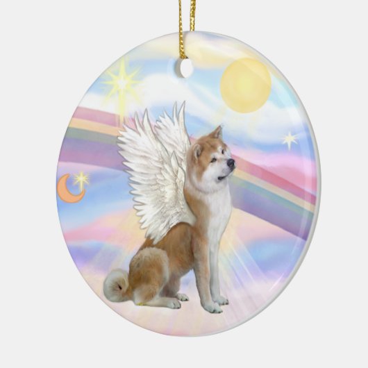 Wolken - Akita Inu Angel Keramisch Ornament (Links)
