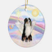 Wolken - Australische Herder Engel (driekleurig) Keramisch Ornament (Links)