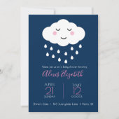Wolken | Baby "Shower"-uitnodiging Kaart (Voorkant)