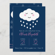 Wolken | Baby "Shower"-uitnodiging