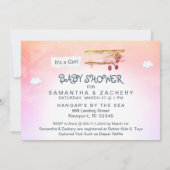 *~*  wolken banner babymeisje kaart (Achterkant)