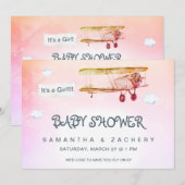 *~*  wolken banner babymeisje kaart (Voorkant / Achterkant)