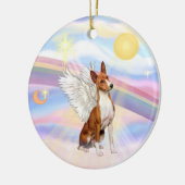 Wolken - Basenji Keramisch Ornament (Links)