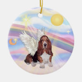 Wolken - Basset Hound Keramisch Ornament (Voorkant)