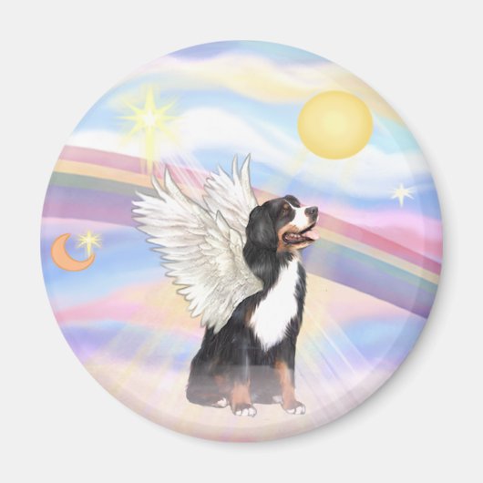 Wolken - Berner Mountain Dog Angel Magneet (Voorkant)