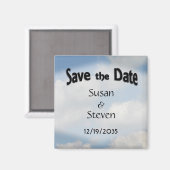 Wolken bewaren de datum magneet (Voorkant / Achterkant)