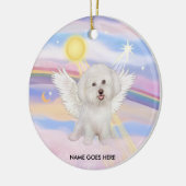 Wolken - Bichon Angel (#7), NAAM GAAT HIER Keramisch Ornament (Links)