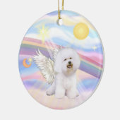 Wolken - Bichon Frise engel Keramisch Ornament (Links)