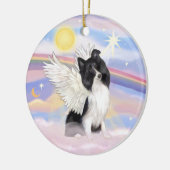 Wolken - Big Black Shetland Sheepdog Angel Keramisch Ornament (Links)