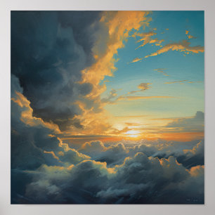 Wolken bij het aanbreken van de dag Schilderij Kun Poster