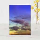 Wolken bij Sunset Wenskaarten Kaart (Gele Bloem)