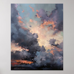 Wolken bij zonsopgang Schilderen Kunst Print Poste