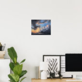 Wolken bij zonsopgang Schilderen Kunst Print Poste (Thuiskantoor)