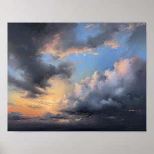 Wolken bij zonsopgang Schilderen Kunst Print Poste