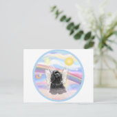 Wolken - Black Cocker Spaniel Briefkaart (Staand voorkant)