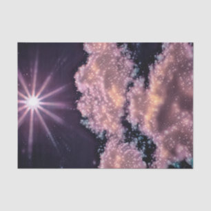 Wolken Blau Paarse Lucht Zonsondergang Sterrenstel Tissuepapier