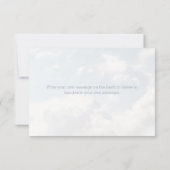 Wolken Blauw Modern Elegant Vrijgezellenfeest Dank Bedankkaart (Achterkant)