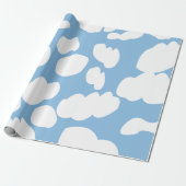 Wolken Blauwe lucht Wolken Cadeaupapier (Uitgerold)