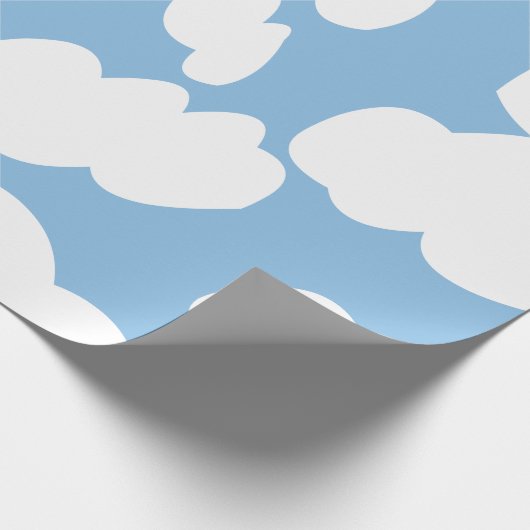 Wolken Blauwe lucht Wolken Cadeaupapier (Hoek)