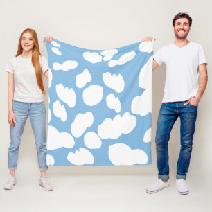 Wolken Blauwe lucht Wolken Fleece Deken