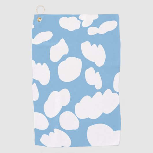 Wolken Blauwe lucht Wolken Golfhanddoek (Voorkant)