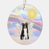 Wolken - Border Collie Keramisch Ornament (Links)
