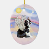 Wolken - Boston Terrier Angel Keramisch Ornament (Voorkant)