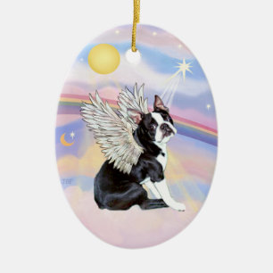 Wolken - Boston Terrier Angel Keramisch Ornament