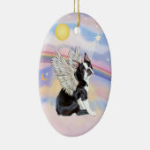 Wolken - Boston Terrier Engel Keramisch Ornament (Rechts)