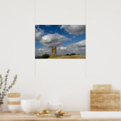 Wolken boven Broadway Tower in de Cotswolds poster (Keuken)