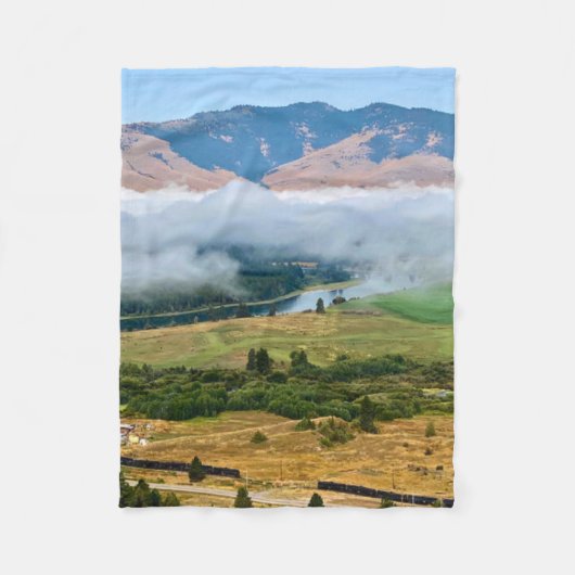 Wolken boven de Flathead rivier Fleece Deken (Voorkant)