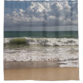 Wolken boven de oceaan en zandzuigers douchegordijn (Voorkant)