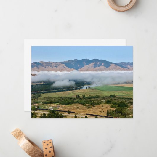 Wolken boven Flathead River Notitiekaartje (Voorkant / Achterkant in situ)