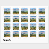 Wolken boven Flathead River Vierkante Sticker (Vel)