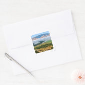Wolken boven Flathead River Vierkante Sticker (Envelop)