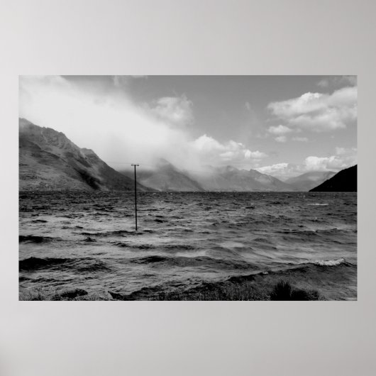 Wolken boven het meer poster (Voorkant)