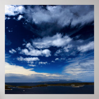 Wolken boven het Middellandse-Zeegebied Poster