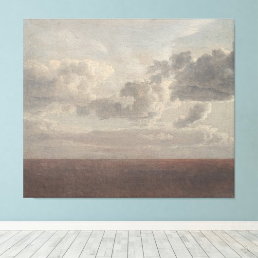 Wolken boven het zee,  olie canvas afdruk (Insitu (Houten vloer))