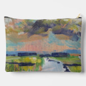 Wolken boven moeras schilderij / Kunstenaar Larry Etui (Achterkant)