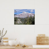 Wolken boven Mount Rainier Schitterend Landschap Poster (Keuken)
